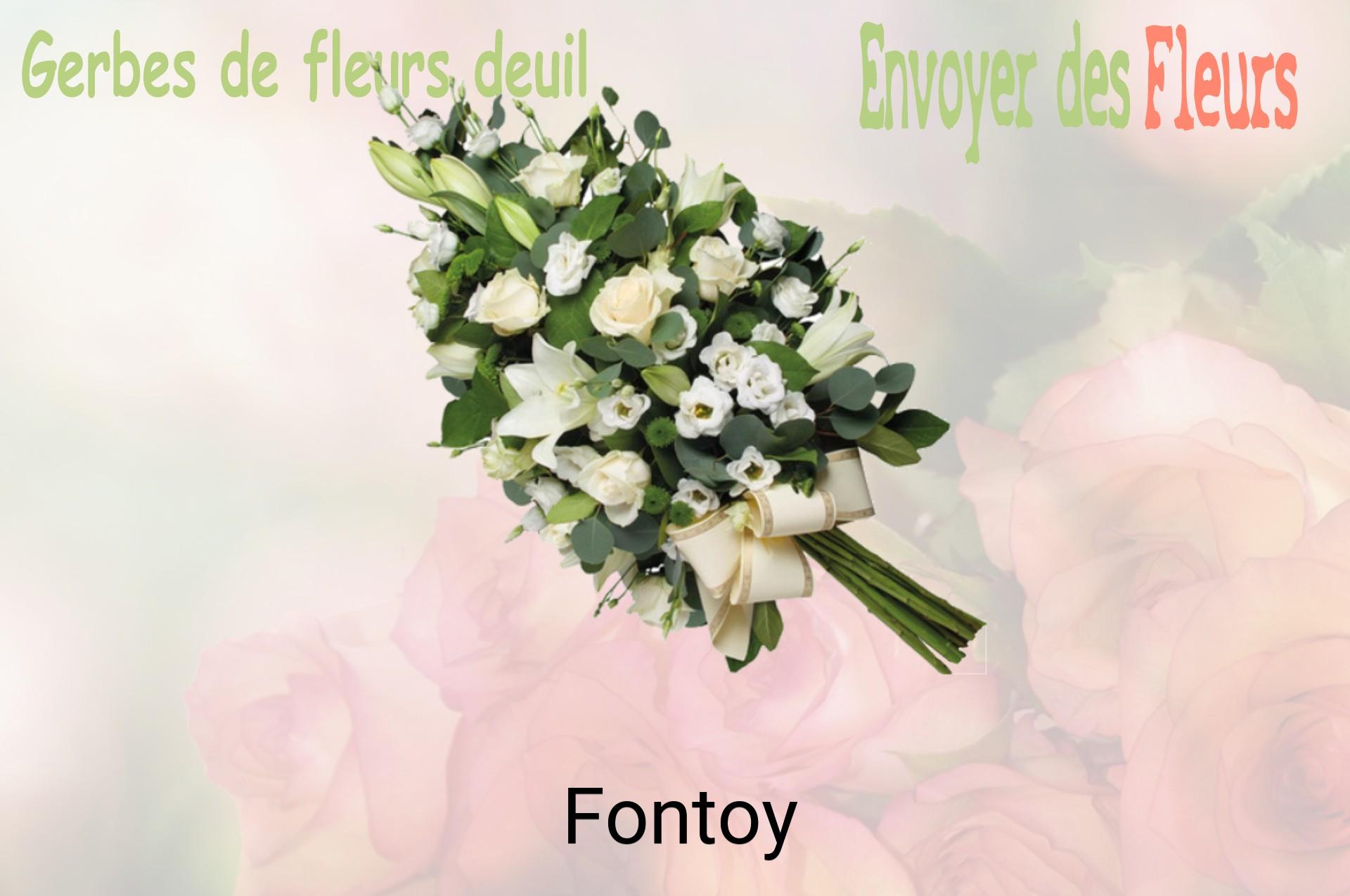 Gerbe de fleurs de deuil livrée à Fontoy
